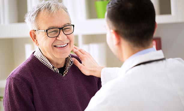 Doctor with patient